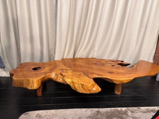 天然木テーブル　桜ともみじの抱き合わせ