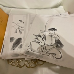 再投稿です！後藤和信　著　墨絵　色紙36種の画像