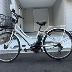 大阪府 ヤマハ 電動アシスト自転車 26インチ ホワイト