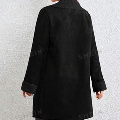 【新品】ロングコート　Ｍ　黒の画像