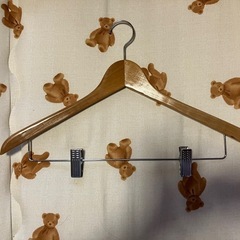 木製クリップ付きハンガー 16本セット