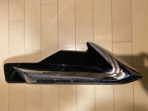 プリウス ZVW50 右 右側 前期 純正 モデリスタ エアロ フロント スポイラー メッキ ガーニッシュ LED ZVW51 ZVW55 傷あり 中古