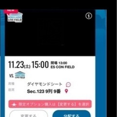 エスコン　コンサート　ライブ　チケット　11/23