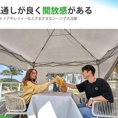 ワンタッチ タープテント 3段階調節 3m/2.5m/2m UVカット 耐水