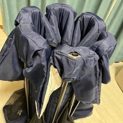 日本育児 洗えてたためるポータブルベビーサークル　収納袋付き
　ネイビースターの画像