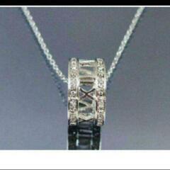 j←←←m18-11 番　チェコ製クリスタル使用RomanNumeralリングネックレス       202411210454の画像