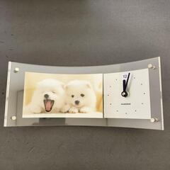 犬の置時計