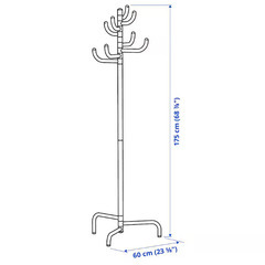 【IKEA】BONDSKÄRET ボンドシェーレット ポールハンガー, ライラック,の画像