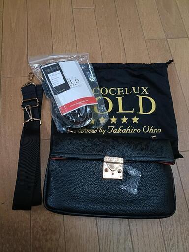 COCOCELUX GOLD　ﾍﾗｸﾚｽGOLDｼｭﾘﾝｸ 錠前付きｸﾗｯﾁ　3WAYﾊﾞｯｸﾞ　定価14万円