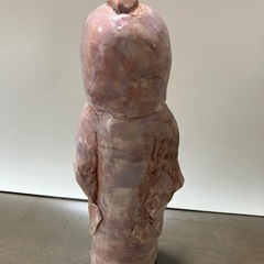 毘沙門天　七福神　　薩摩焼　置物　陶芸家作品　指の欠けあり　忠雲窯の画像