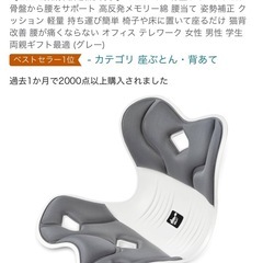 【現在受付中止、交渉中です】無料！姿勢サポーター！姿勢サポート椅子