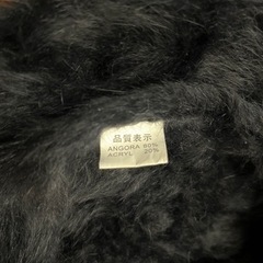 黒ファー　ベレー帽の画像