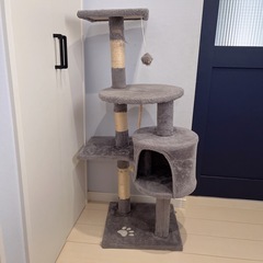 キャットタワー グレー 猫好き 猫の家