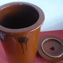 ★　漬物容器　陶器　丸型　漬物　梅　高菜　味噌　らっきょの画像