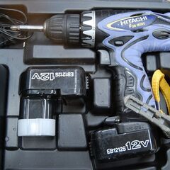日立工機 コードレス ドライバドリル FDS12DVC 12V 充電式 バッテリ×2 充電器付き 電動ドリル 札幌市 清田区 平岡の画像