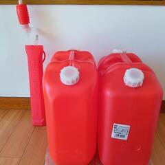 石油ファンヒーター（ポリタンクとポンプ付き）の画像