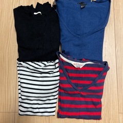 レディース セーター 長袖 冬服 ロンT デニムシャツ チェックシャツ ボーダー H&M　　INGNIの画像