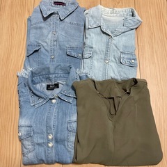 レディース セーター 長袖 冬服 ロンT デニムシャツ チェックシャツ ボーダー H&M　　INGNIの画像