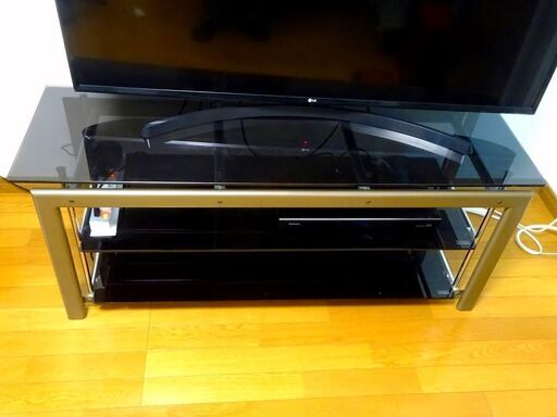 ガラス製オーディオラック　テレビ台　美品