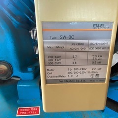 Meiji コンプレッサー200v2.2kw3馬力中古稼働品の画像