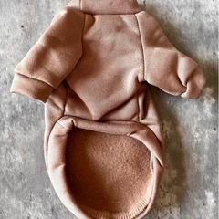 犬服 ドッグウェア スウェット 秋冬 テディベア 熊柄 Sサイズ ブラウンの画像