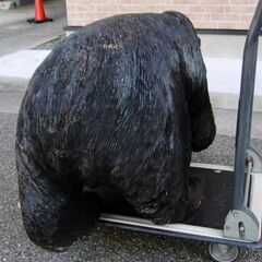 ■北海道民芸品・アイヌ民族の木彫り・熊・置物（100cm級）■の画像