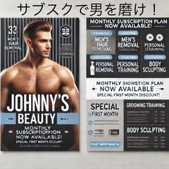 月額1万円から男を磨きましょう。