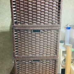 3個セット かご 収納ボックス 編み込み