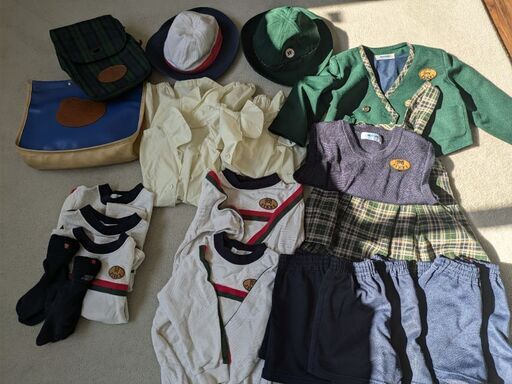 慈恵幼稚園、第二慈恵幼稚園制服、体操服、通園バッグ