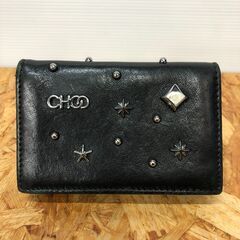 【A87】レザーカードケース JIMMY CHOO  スタースタッズの画像