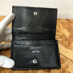 【A87】レザーカードケース JIMMY CHOO  スタースタッズの画像
