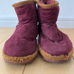 ムートンブーツ　ボア　17㎝　キッズ　もこもこ　裏起毛　靴　シューズの画像