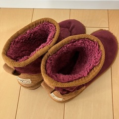 ムートンブーツ　ボア　17㎝　キッズ　もこもこ　裏起毛　靴　シューズの画像