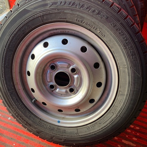 ご成約㊗️スタッドレスタイヤ◆145/80R13◆４本セット◆鉄ホイール