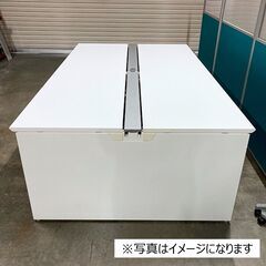 【美品！】2019年製 オフィスデスク フリーアドレスデスク 4人用 6人用 オカムラ okamura W2400×D1400×H720 ホワイト の画像