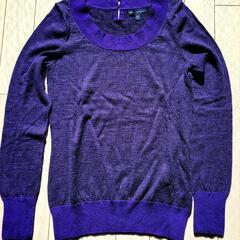 【中古品】GAP　セーター　パープル　羊毛100%　Sサイズ