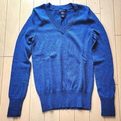 【中古品】GAP　セーター　羊毛100%　ブルー　Sサイズ
