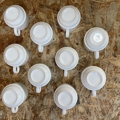C(6813)②白いコップ 10個セット コーヒーカップ ティーカップ マグカップ 洋食器 食器 飲食店 喫茶店 業務用 店舗用 中古品の画像