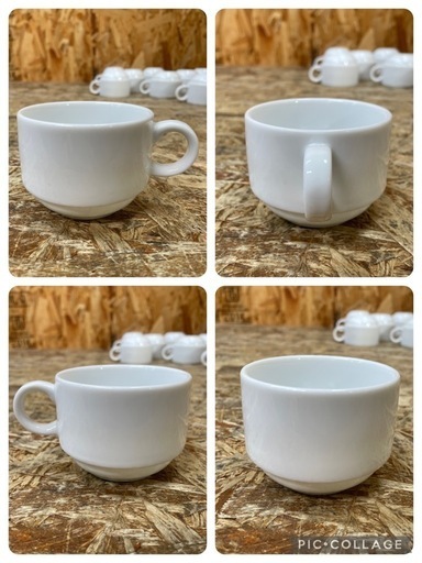 C(6813)②白いコップ 10個セット コーヒーカップ ティーカップ マグカップ 洋食器 食器 飲食店 喫茶店 業務用 店舗用 中古品