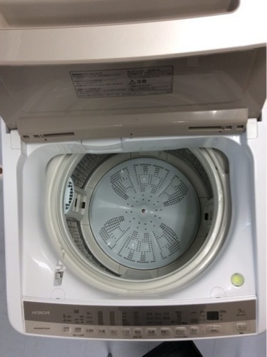 【値下げしました】日立　全自動洗濯機 BW-V90F ビートウォッシュ 洗濯容量9kg 大流量ナイアガラビート洗浄 洗濯槽自動おそうじ No2964　