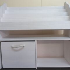 ⑭-1　未使用/新品　【訳あり】　 絵本棚 おもちゃ箱1個付き ...