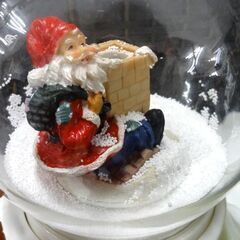 希少 ファイバー スノードーム 元箱付き ミニフィギュア クリスマス サンタクロース インテリア レトロ 置物 照明 札幌市 中央区 南12条の画像