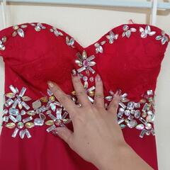 値下げ★美品★ロングドレス★M★赤の画像