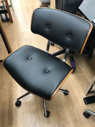 ★ジモティ割あり★  キャスター付きチェア ブラック  クリーニング済み KJ6983