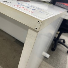 木製テーブル 白※使用感ありの画像