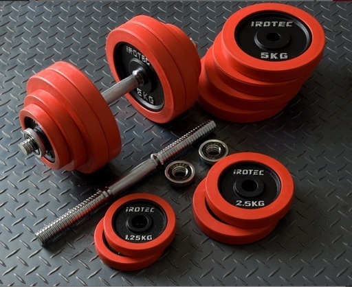 ❷IROTEC（アイロテック）ラバーダンベル  60KG セット/定価¥25,850-