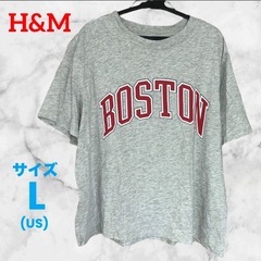 エイチアンドエム❤半袖Tシャツ　BOSTON プリント グレー