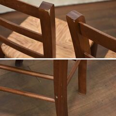 ≪zyt1741ジ≫ [2脚セット] ダイニングチェア イタリア系 ライスストロー？/ラッシュ編み？/レストラン/店舗/業務用/中古家具/宮城県仙台市 61026-04の画像