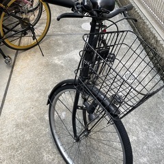 黒色　自転車　シティサイクル　26インチの画像