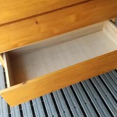 取引中ゆ☆無印良品　パイン材4段チェスト　レール引出し☆の画像